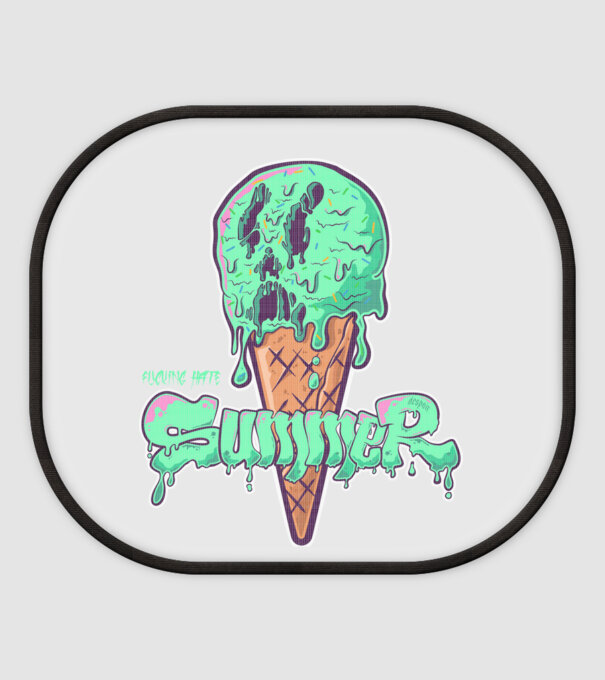i f HATE summer | cyan minta fehér pólón